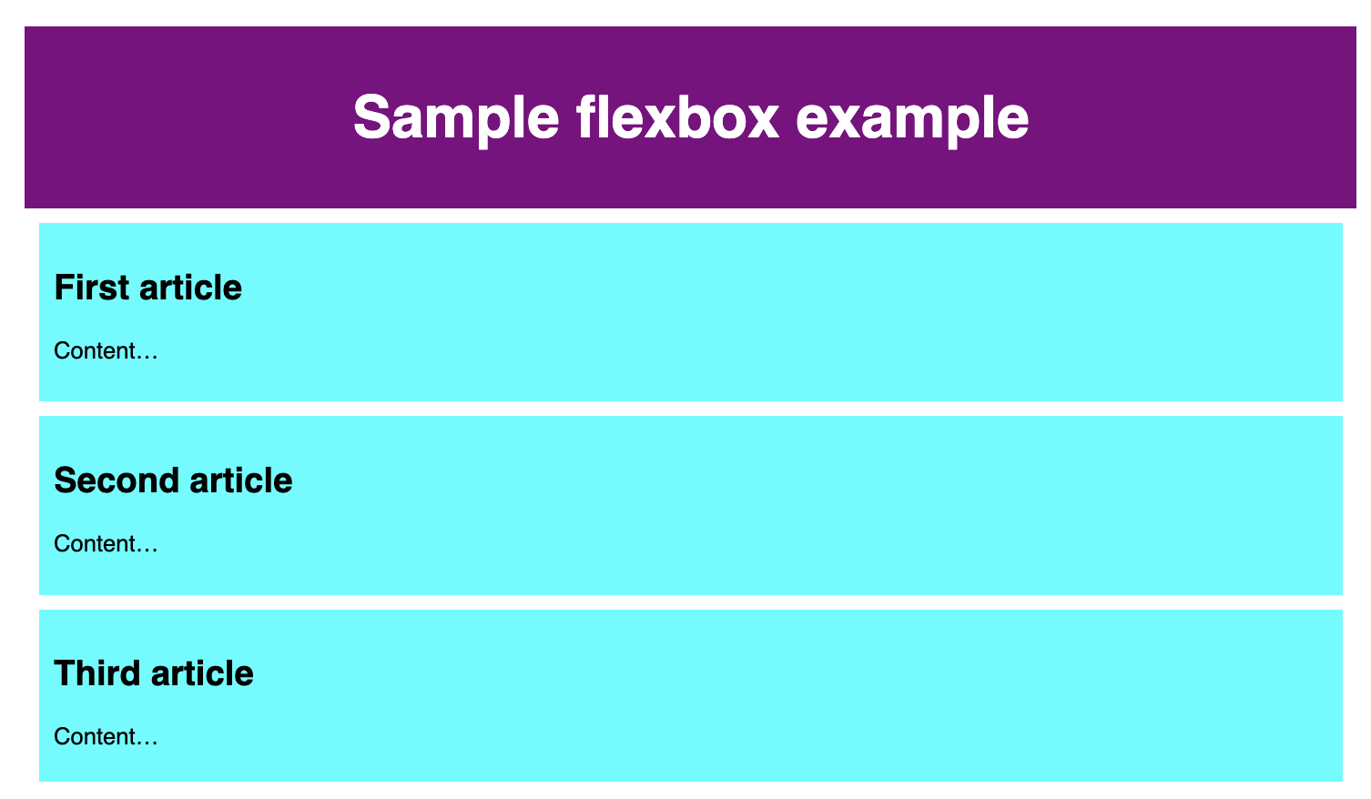 flex box example