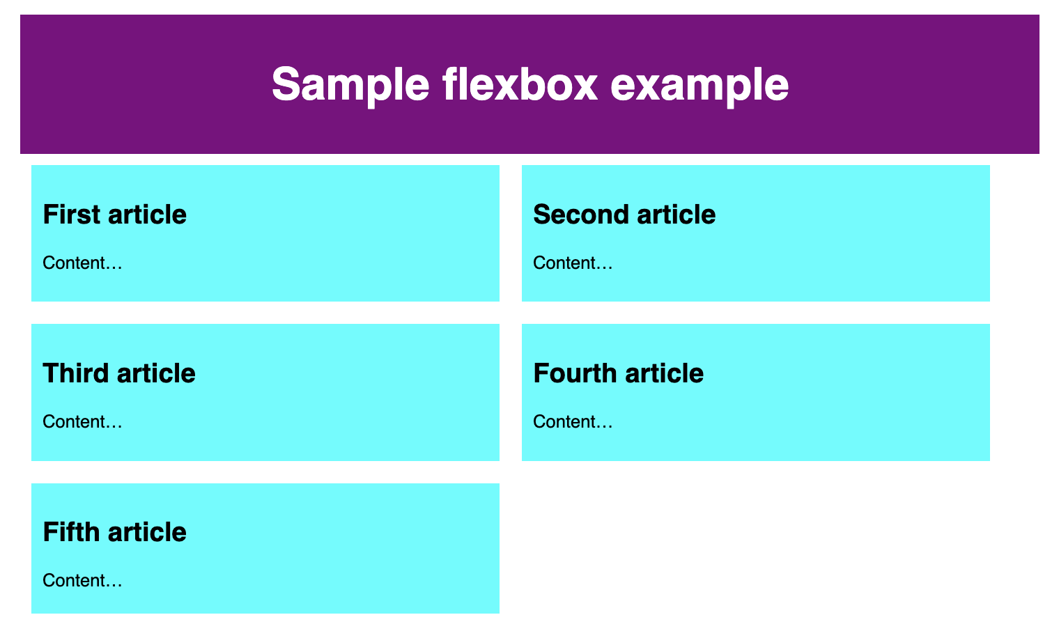 flex box example